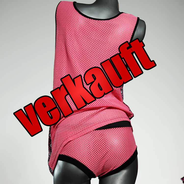 bequeme günstige süße handgemachte Unterwäsche Set für DamenPanty / Hotpant mit Top aus Baumwolle