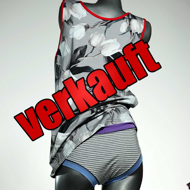 süße sexy gemusterte bequeme Unterwäsche Set für DamenPanty / Hotpant mit Top aus Baumwolle