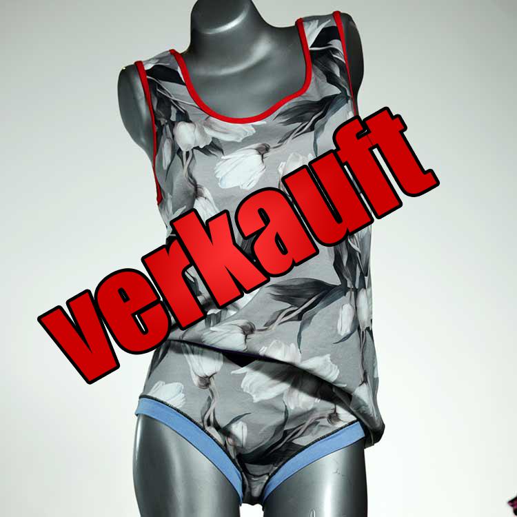 süße sexy gemusterte bequeme Unterwäsche Set für DamenPanty / Hotpant mit Top aus Baumwolle