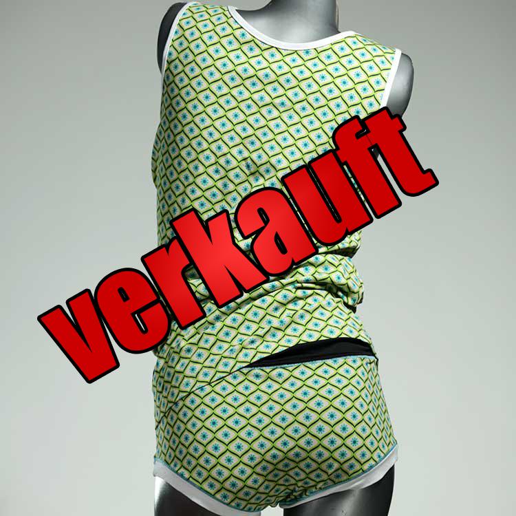 handgemachte günstige farbige preiswerte Unterwäsche Set für DamenPanty / Hotpant mit Top aus Baumwolle