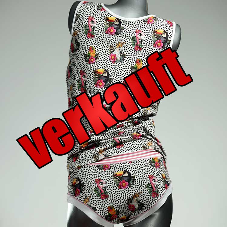 schöne preiswerte sexy ökologische Unterwäsche Set für DamenPanty / Hotpant mit Top aus Baumwolle