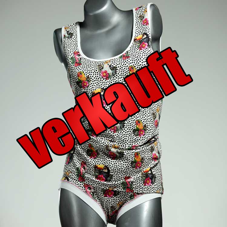 schöne preiswerte sexy ökologische Unterwäsche Set für DamenPanty / Hotpant mit Top aus Baumwolle