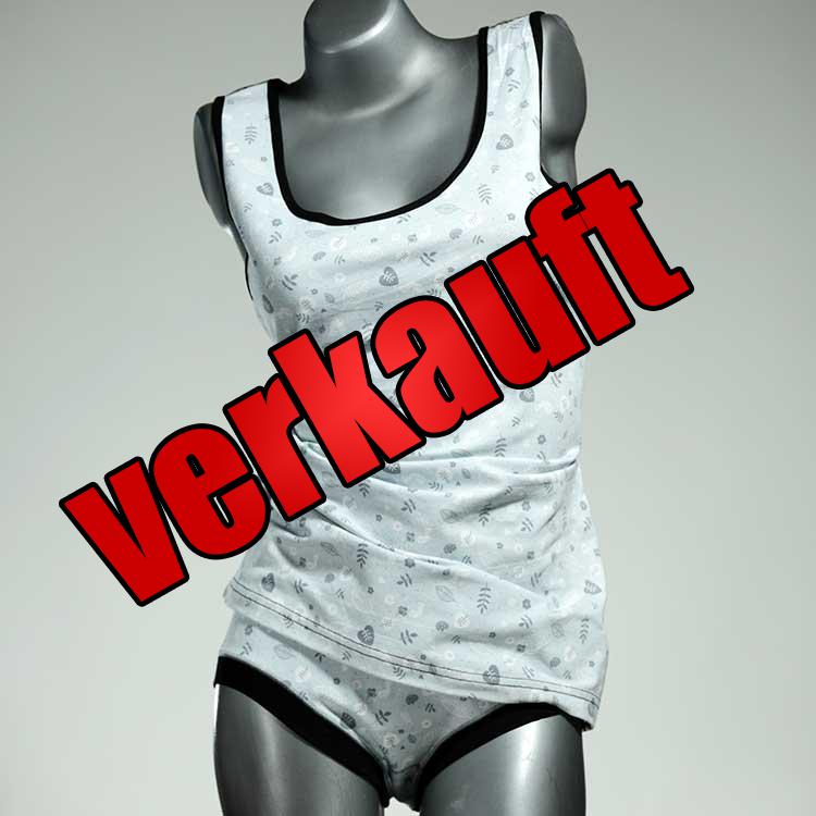 preiswerte ökologische süße günstige Unterwäsche Set für DamenPanty / Hotpant mit Top aus Baumwolle