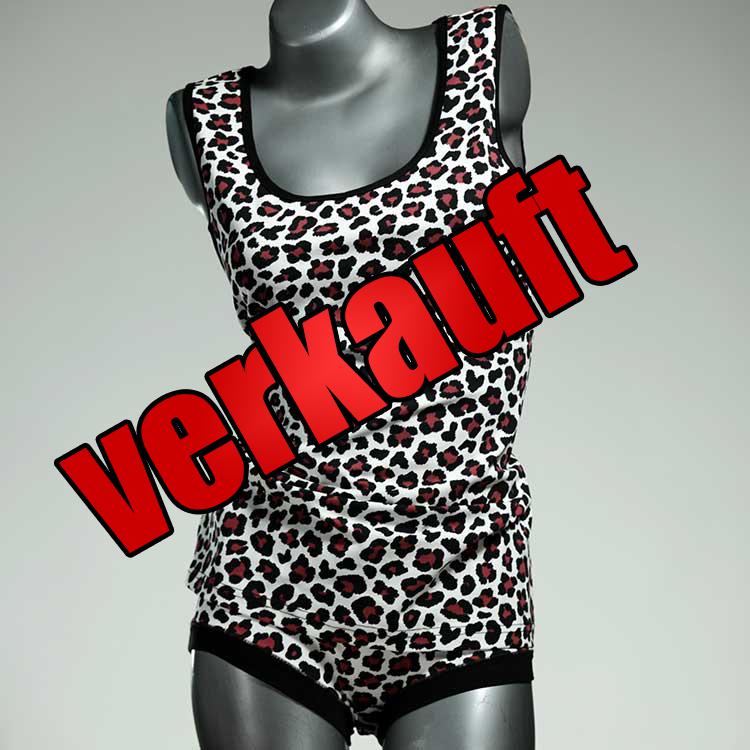 gemusterte sexy handgemachte bunte Unterwäsche Set für DamenPanty / Hotpant mit Top aus Baumwolle