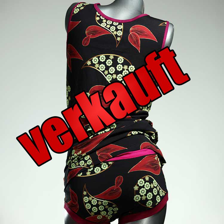 nachhaltige günstige preiswerte farbige Unterwäsche Set für DamenPanty / Hotpant mit Top aus Baumwolle