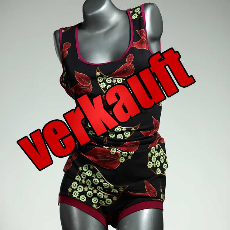 nachhaltige günstige preiswerte farbige Unterwäsche Set für DamenPanty / Hotpant mit Top aus Baumwolle