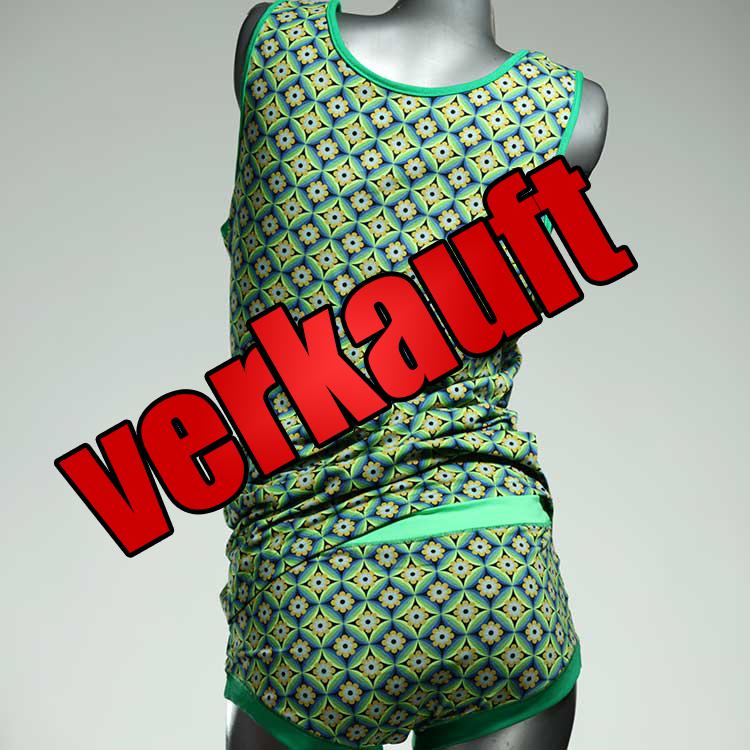 bunte handgemachte gemusterte sexy Unterwäsche Set für DamenPanty / Hotpant mit Top aus Baumwolle