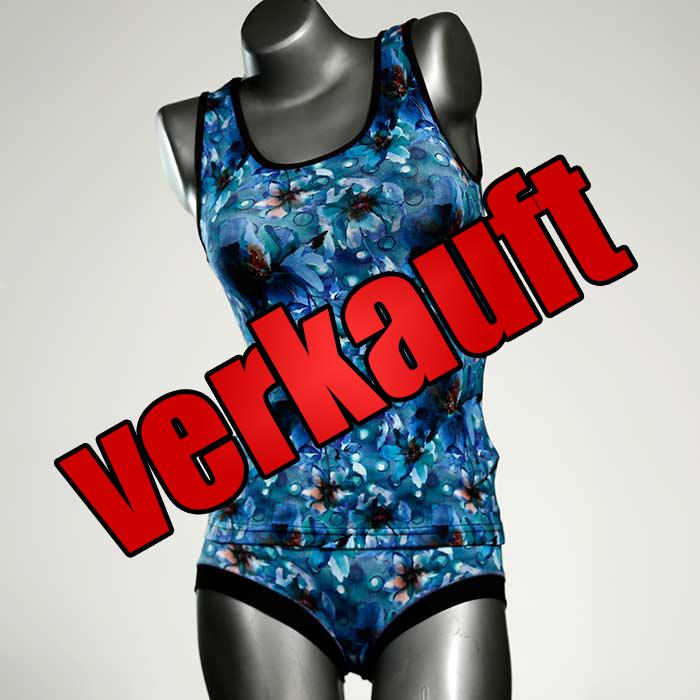 schöne ökologische süße preiswerte Unterwäsche Set für DamenPanty / Hotpant mit Top aus Baumwolle