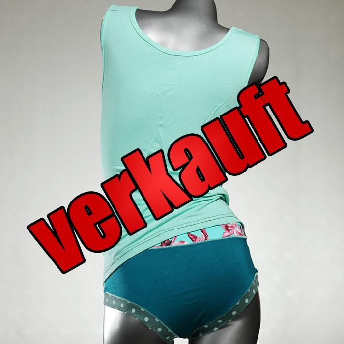 günstige preiswerte nachhaltige  Unterwäsche Set für DamenPanty / Hotpant mit Top aus Baumwolle