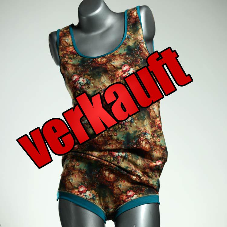 attraktive ökologische sexy bequeme Unterwäsche Set für DamenPanty / Hotpant mit Top aus Baumwolle