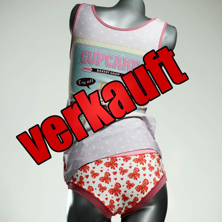 attraktive sexy gemusterte farbige Unterwäsche Set für DamenPanty / Hotpant mit Top aus Baumwolle