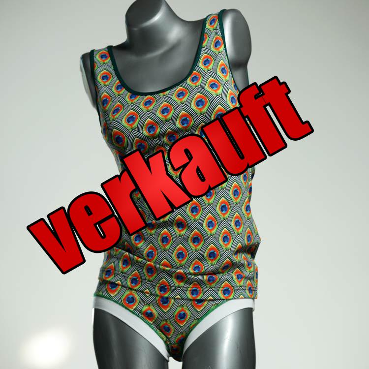 bequeme gemusterte farbige nachhaltige Unterwäsche Set für DamenPanty / Hotpant mit Top aus Baumwolle