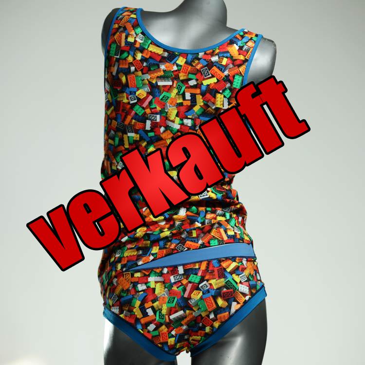 günstige sexy bunte nachhaltige Unterwäsche Set für DamenPanty / Hotpant mit Top aus Baumwolle