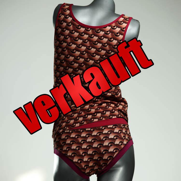 ökologische bunte süße schöne Unterwäsche Set für DamenPanty / Hotpant mit Top aus Baumwolle