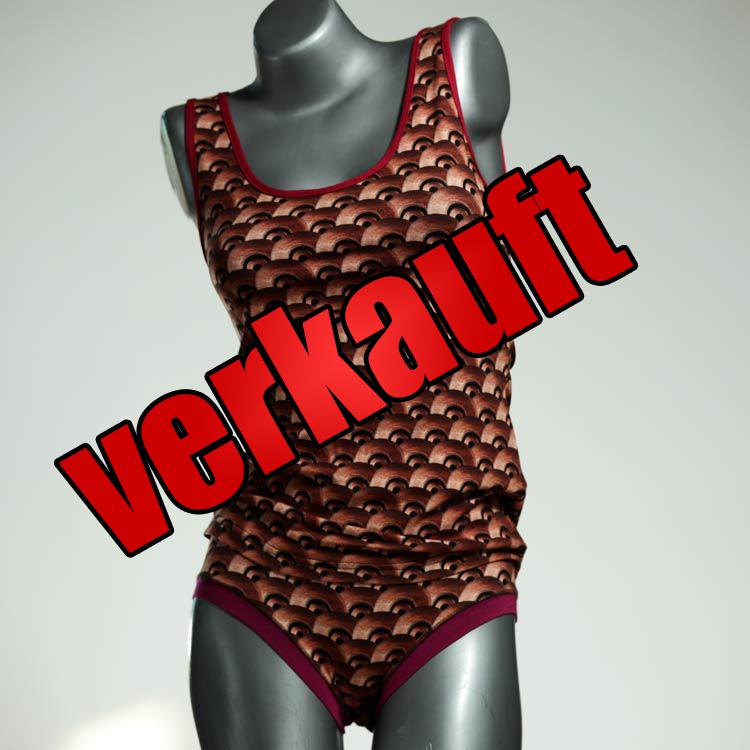 ökologische bunte süße schöne Unterwäsche Set für DamenPanty / Hotpant mit Top aus Baumwolle