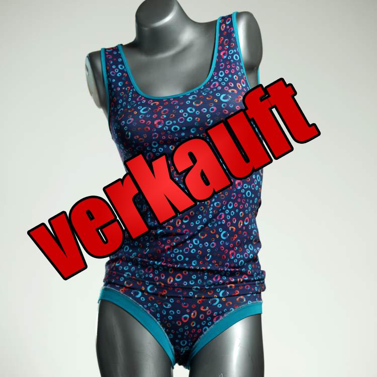 bequeme günstige preiswerte handgemachte Unterwäsche Set für DamenPanty / Hotpant mit Top aus Baumwolle