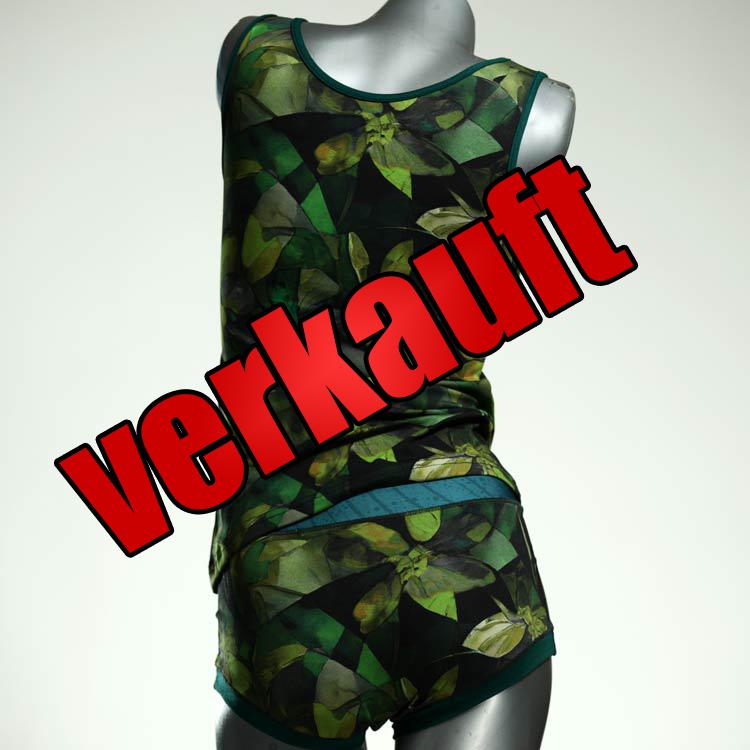 attraktive bequeme bunte günstige Unterwäsche Set für DamenPanty / Hotpant mit Top aus Baumwolle