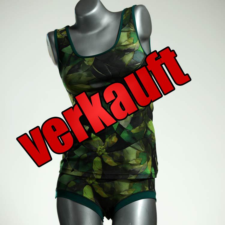 attraktive bequeme bunte günstige Unterwäsche Set für DamenPanty / Hotpant mit Top aus Baumwolle