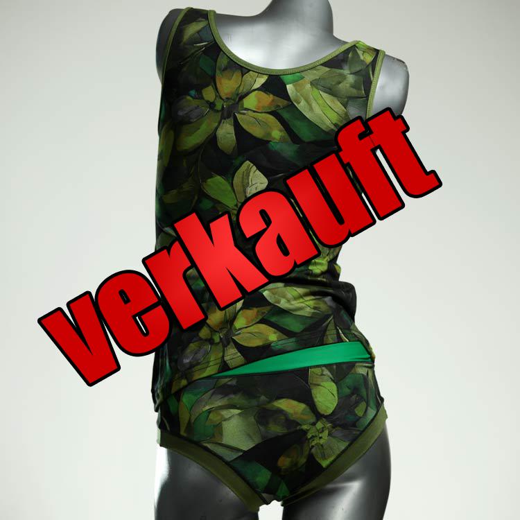 bequeme farbige gemusterte schöne Unterwäsche Set für DamenPanty / Hotpant mit Top aus Baumwolle