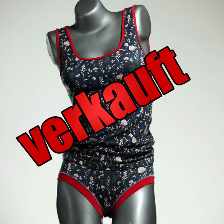 farbige bequeme schöne gemusterte Unterwäsche Set für DamenPanty / Hotpant mit Top aus Baumwolle