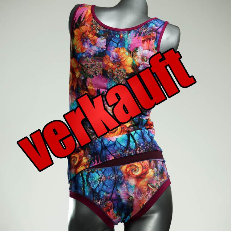 farbige bequeme bunte schöne Unterwäsche Set für DamenPanty / Hotpant mit Top aus Baumwolle