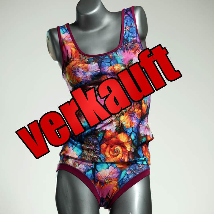 farbige bequeme bunte schöne Unterwäsche Set für DamenPanty / Hotpant mit Top aus Baumwolle