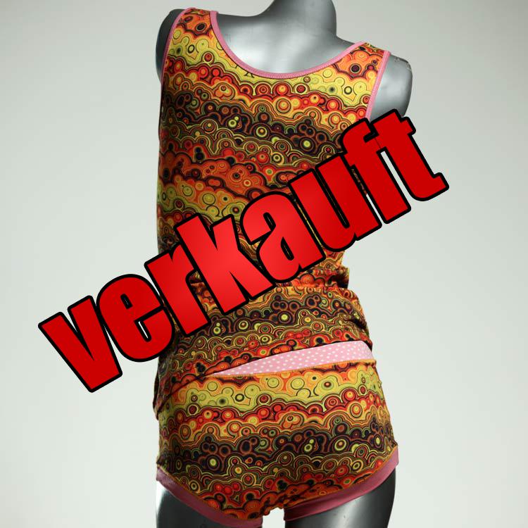 sexy süße attraktive gemusterte Unterwäsche Set für DamenPanty / Hotpant mit Top aus Baumwolle
