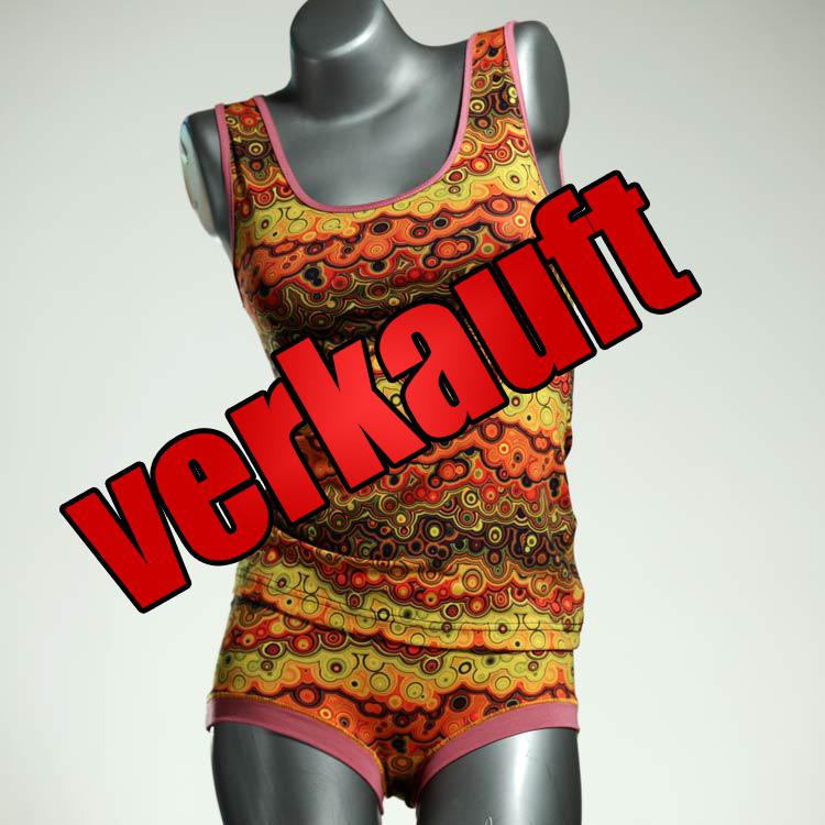 sexy süße attraktive gemusterte Unterwäsche Set für DamenPanty / Hotpant mit Top aus Baumwolle