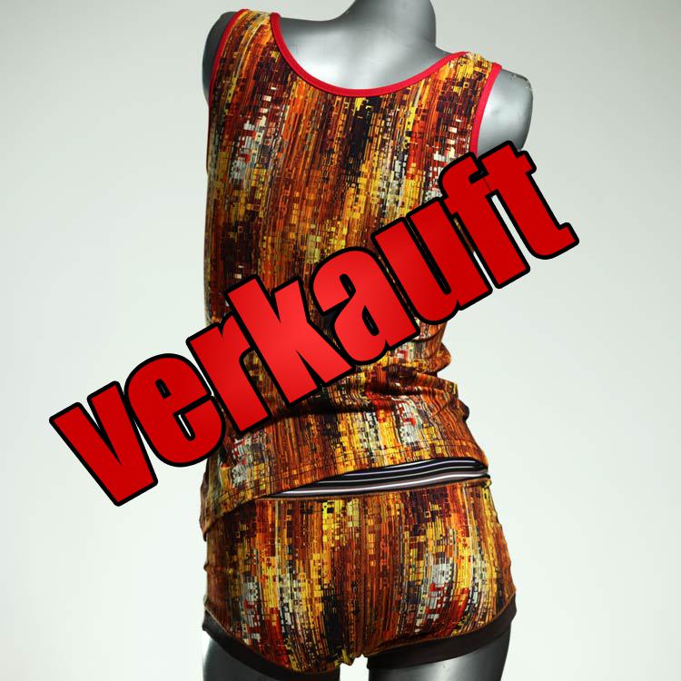 handgemachte gemusterte schöne sexy Unterwäsche Set für DamenPanty / Hotpant mit Top aus Baumwolle