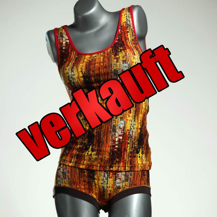 handgemachte gemusterte schöne sexy Unterwäsche Set für DamenPanty / Hotpant mit Top aus Baumwolle