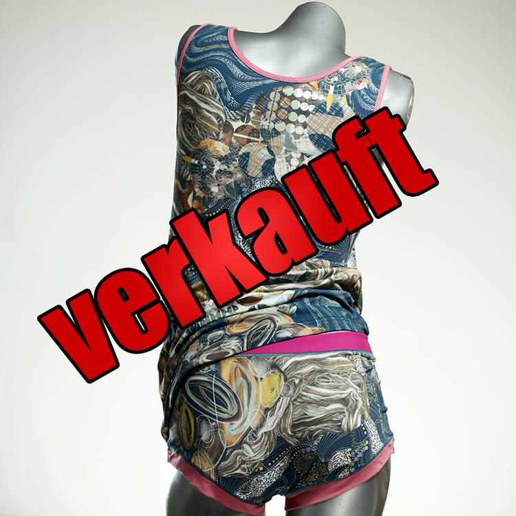 handgemachte nachhaltige bunte preiswerte Unterwäsche Set für DamenPanty / Hotpant mit Top aus Baumwolle