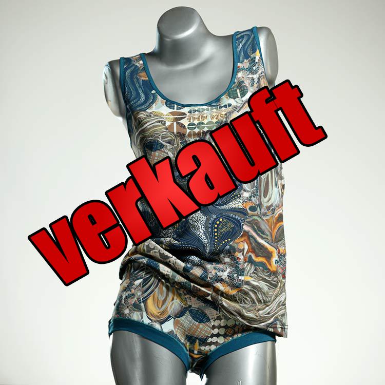 attraktive gemusterte schöne farbige Unterwäsche Set für DamenPanty / Hotpant mit Top aus Baumwolle