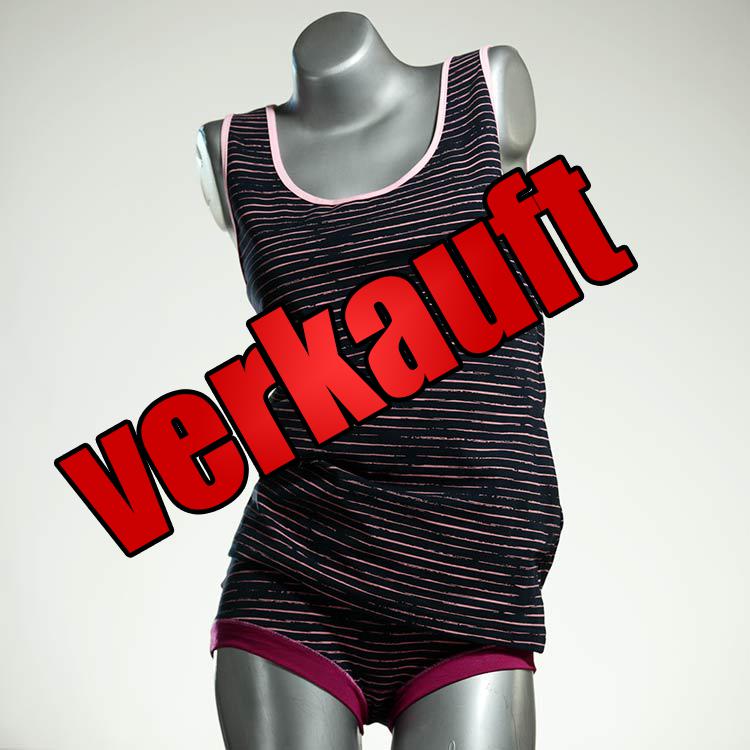 bequeme gemusterte handgemachte süße Unterwäsche Set für DamenPanty / Hotpant mit Top aus Baumwolle