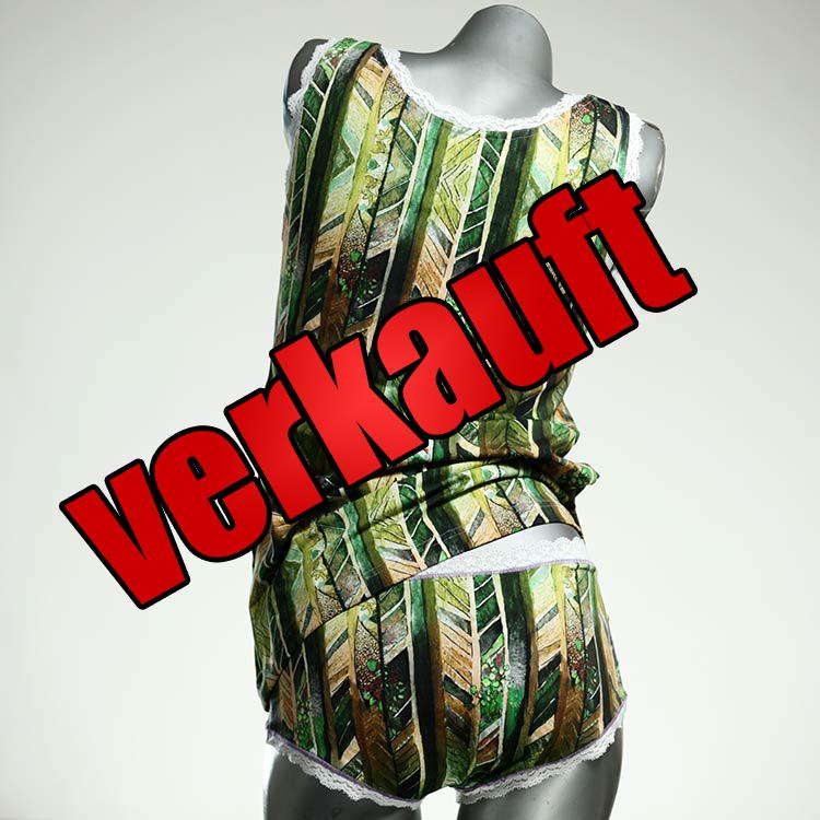 sexy günstige nachhaltige handgemachte Unterwäsche Set für DamenPanty / Hotpant mit Top aus Baumwolle