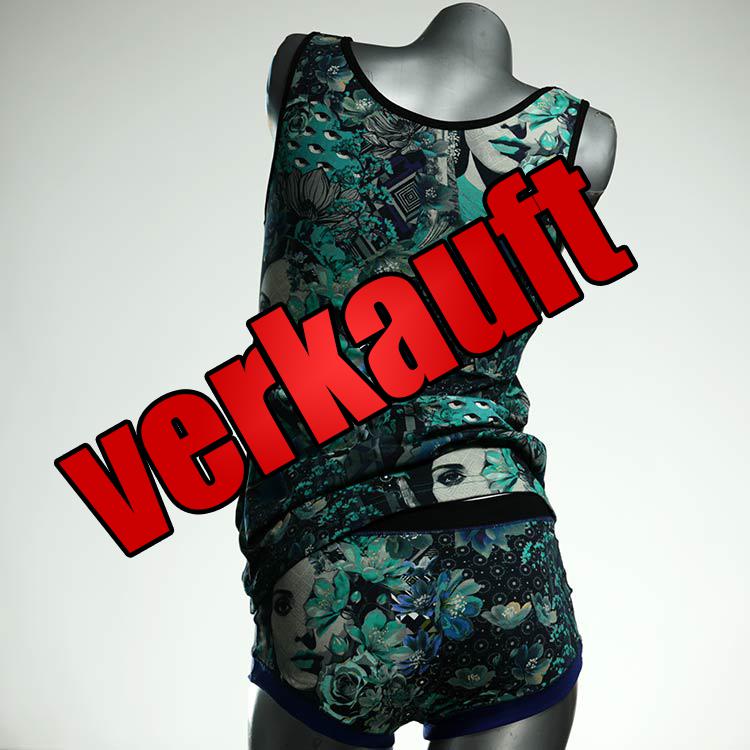 nachhaltige süße preiswerte bequeme Unterwäsche Set für DamenPanty / Hotpant mit Top aus Baumwolle