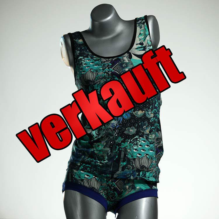 nachhaltige süße preiswerte bequeme Unterwäsche Set für DamenPanty / Hotpant mit Top aus Baumwolle
