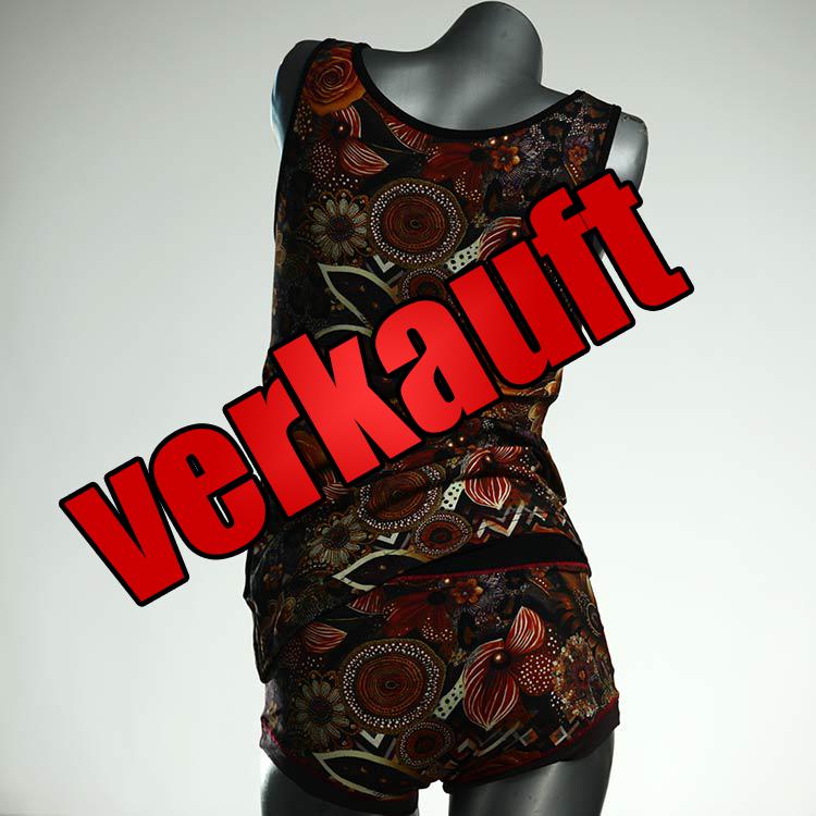 preiswerte bunte farbige handgemachte Unterwäsche Set für DamenPanty / Hotpant mit Top aus Baumwolle