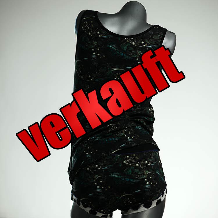 handgemachte farbige preiswerte ökologische Unterwäsche Set für DamenPanty / Hotpant mit Top aus Baumwolle