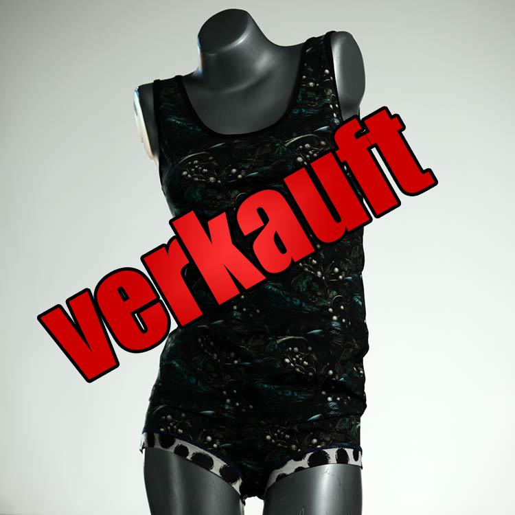 handgemachte farbige preiswerte ökologische Unterwäsche Set für DamenPanty / Hotpant mit Top aus Baumwolle