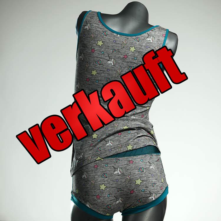 süße farbige bunte schöne Unterwäsche Set für DamenPanty / Hotpant mit Top aus Baumwolle