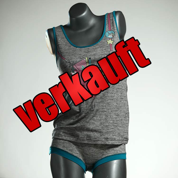 süße farbige bunte schöne Unterwäsche Set für DamenPanty / Hotpant mit Top aus Baumwolle