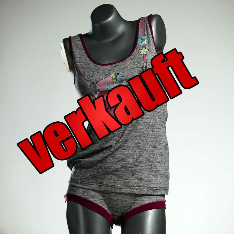 preiswerte handgemachte gemusterte sexy Unterwäsche Set für DamenPanty / Hotpant mit Top aus Baumwolle