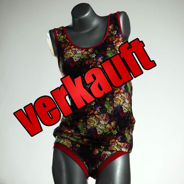 farbige handgemachte bunte nachhaltige Unterwäsche Set für DamenPanty / Hotpant mit Top aus Baumwolle