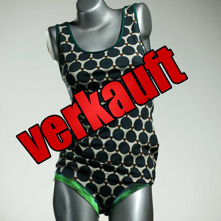 farbige bunte günstige schöne Unterwäsche Set für DamenPanty / Hotpant mit Top aus Baumwolle