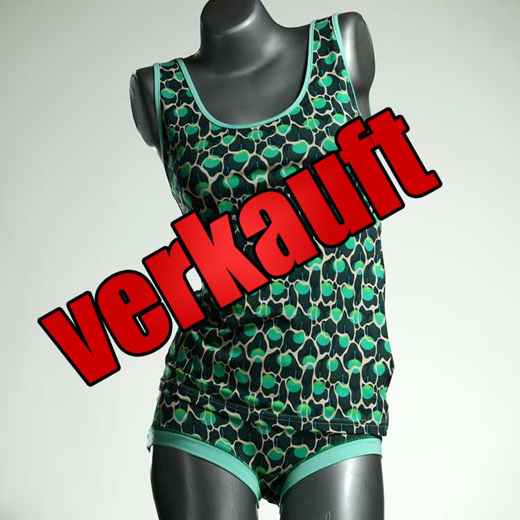 preiswerte nachhaltige gemusterte sexy Unterwäsche Set für DamenPanty / Hotpant mit Top aus Baumwolle