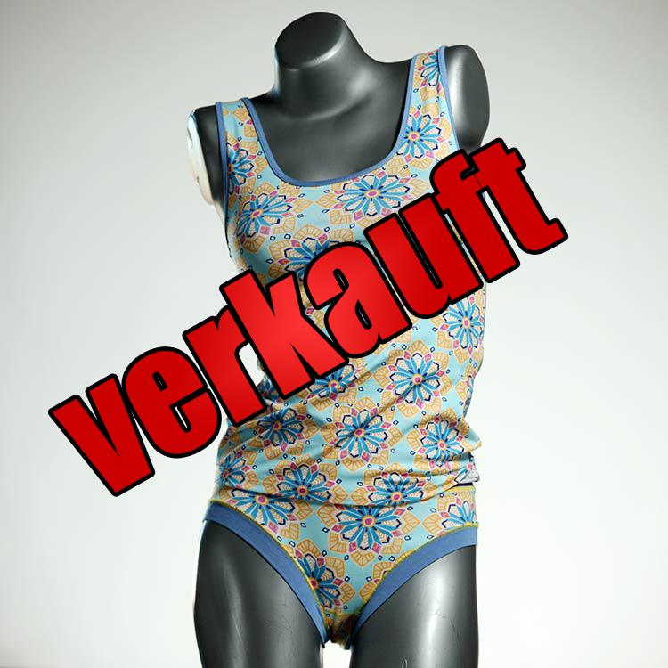 günstige gemusterte preiswerte bunte Unterwäsche Set für DamenPanty / Hotpant mit Top aus Baumwolle