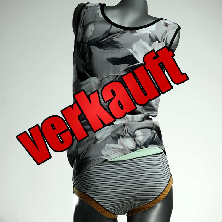 süße nachhaltige schöne attraktive Unterwäsche Set für DamenPanty / Hotpant mit Top aus Baumwolle