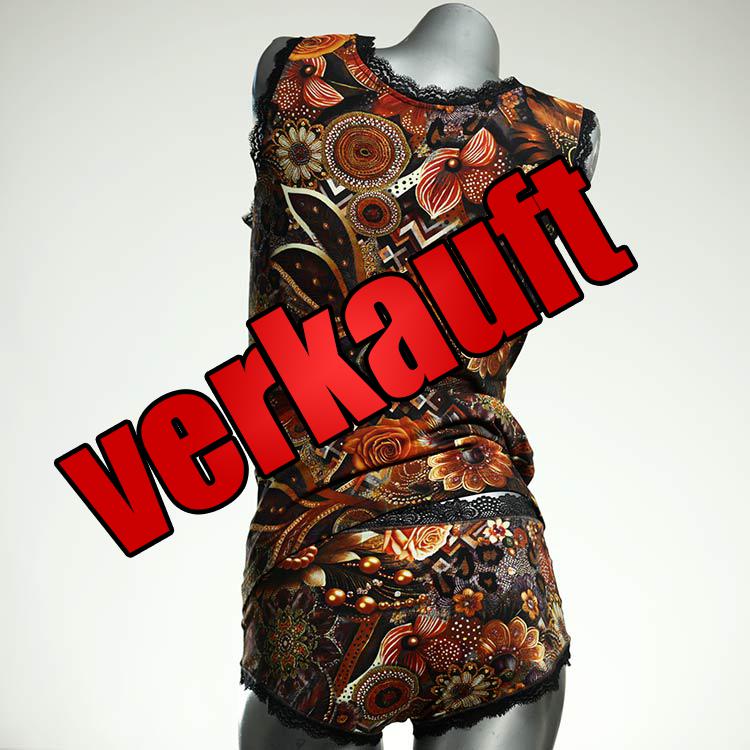 handgemachte preiswerte ökologische bunte Unterwäsche Set für DamenPanty / Hotpant mit Top aus Baumwolle