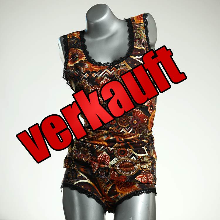 handgemachte preiswerte ökologische bunte Unterwäsche Set für DamenPanty / Hotpant mit Top aus Baumwolle