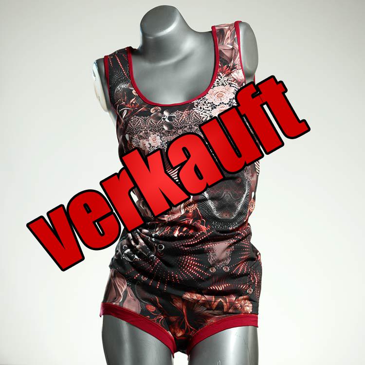 schöne gemusterte handgemachte attraktive Unterwäsche Set für DamenPanty / Hotpant mit Top aus Baumwolle